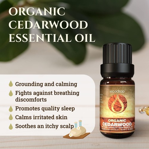 Cedarwood Essential Oil - Certified Organic Natural Aromatherapy Fragrance Oil - Picture 2 of 6