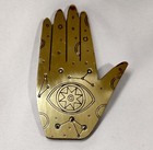 GODDESS PROVISIONS 5" Healing Hand Metal on Wood Zodiac Stargazer