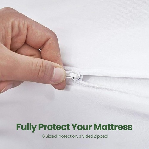 Casabella Waterproof Mattress Protector - Zippered Mattress Encasement,Anti Bug! - Picture 4 of 7