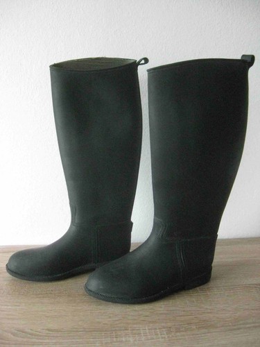 Gummistiefel Reitstiefel aus Gummi Made in Italy Gr. 36 Damen Kniestiefel Regen