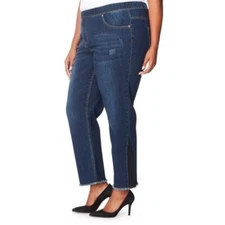Just My Size Women's 4 Pocket Vintage Fray Jeans, Size 2XL, New!