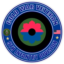 Cold War Veteran 9th Infantry Division Bumper Sticker Military Vinyl Decal 5"