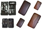 Leather Travel Pedicure Manicure Set Nail Clipper Cleaner Scissor Kit Case Lot