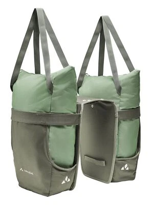 VAUDE TwinShopper Bike Bag Fahrradtasche Schultertasche Willow Green dunkelgrün - Bild 1 von 4