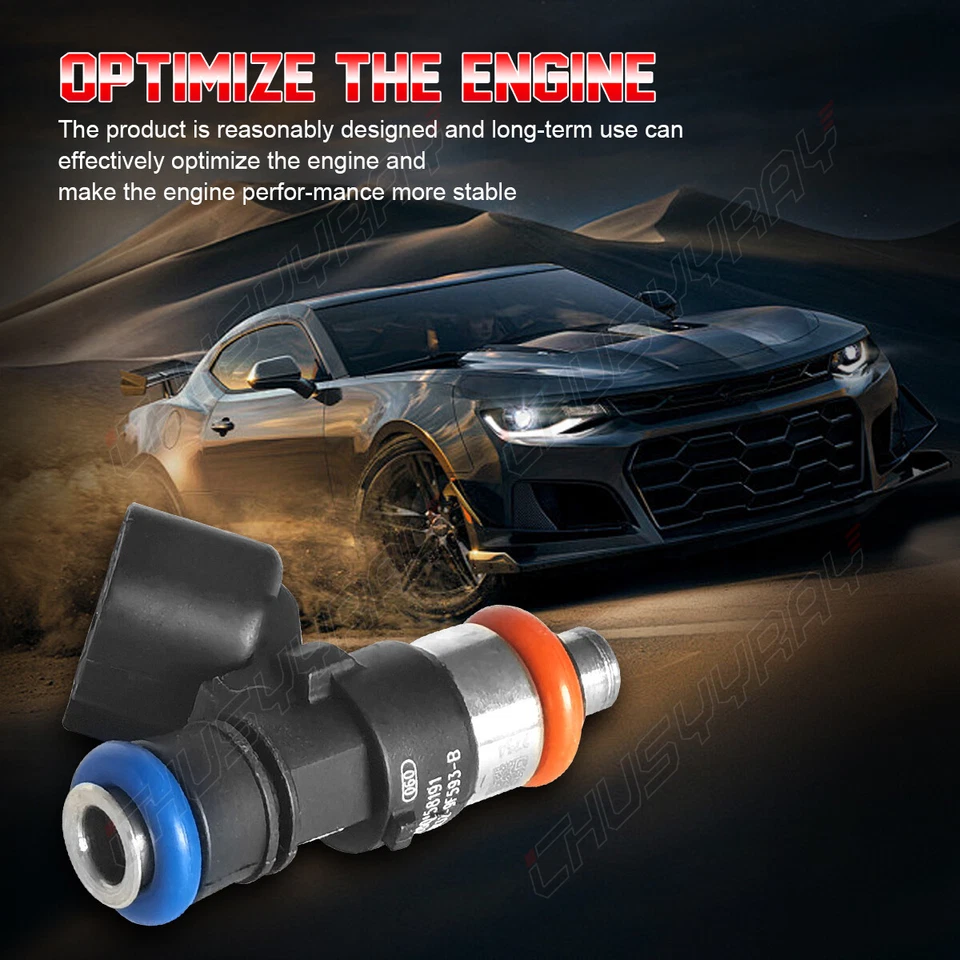 6X Inyectores de COMBUSTIBLE 9L8E-A5A 9L8E-9F593-A5A para WRANGLER Challenger Chrysler 300 Foto 3 de 4