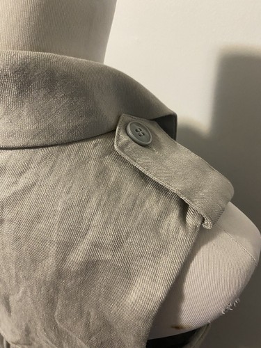 Armani Collezioni Dress Gray linen belted utility Sleevelesssize 6 Pockets - Picture 5 of 9