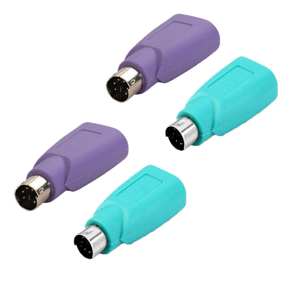 PS/2 PS2 Male to USB Female Adapter Converter Connector For Computer PC Keyboard - Image 3 of 4
