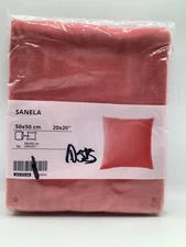 Ikea SANELA Pillow cushion cover, light brown red 20x20 " 204.473.06 - NEW
