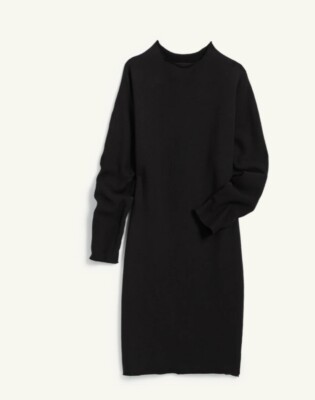Frank & Eileen Izzie Black Sweatshirt Party Dress Triple Fleece  Sz Small