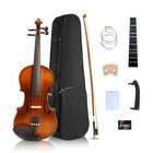 4 String Acoustic Violin Handmade 3/4 Violin For Student Beginners with Case Bow