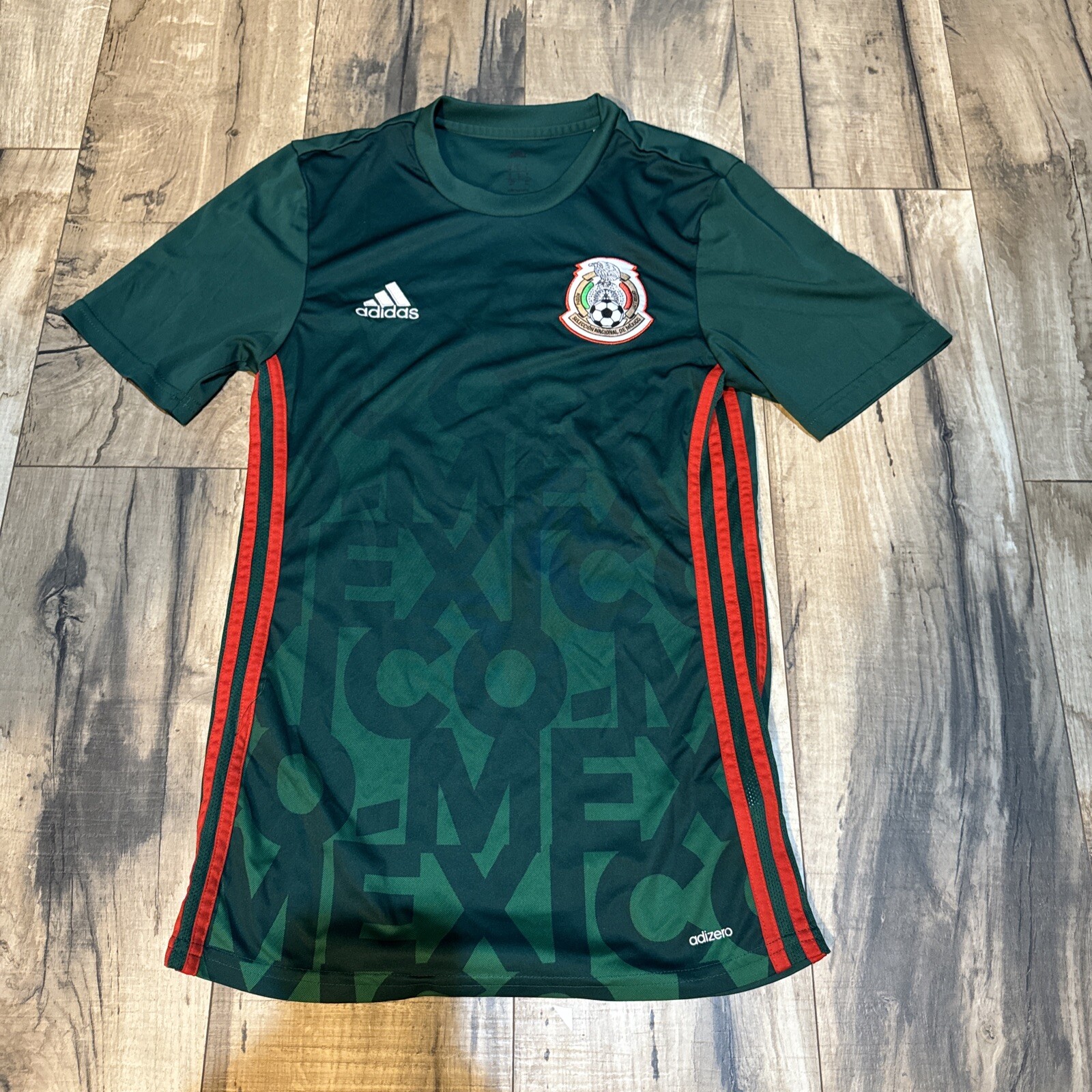 MEXICO PRE MATCH TRAINING FOOTBALL SHIRT SOCCER JERSEY ADIDAS Size S