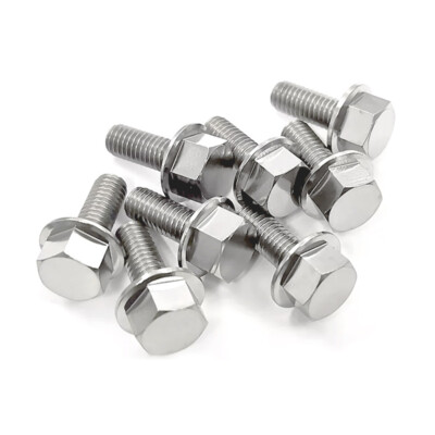 JASENGINE M6 X 1 Mm Sechskant-Flansch-Kontermutter – Titan Grade 5 TC4 – CNC-gefräst – Für Extreme Beanspruchung