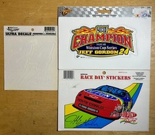 Jeff Gordon 24 Vintage Race Decals/Clings Lot Of Three 3 5  x5   5  x8  