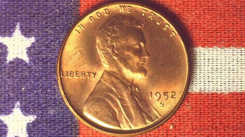 1952-S Lincoln Wheat Cent ((UNCIRCULATED)) {{RED}} ZC0060