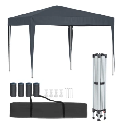 MARKENLOS 3x3m Wasserdicht Gartenzelt Pop-up Pavillon Gartenpavillon Partyzelt Faltzelt
