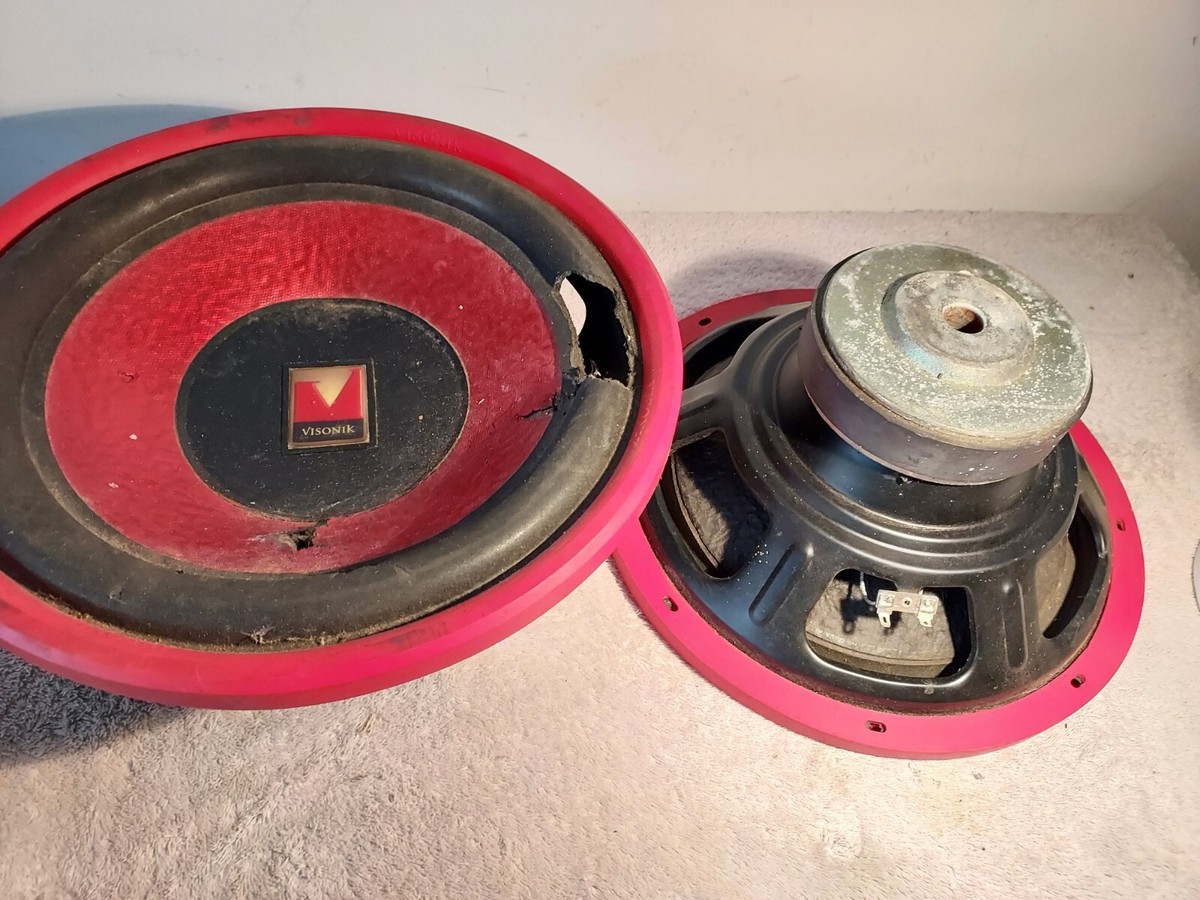 動作OK VISONIK サブウーファー 12インチ(30cm)×2発 ボックス VISONIK WOOFERS---12 INCH --HAVE 2-NEED REPAIRS | eBay