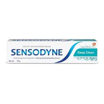 8 x Sensodyne Deep Clean 70g Toothpaste, Sensitive tooth paste+ 8 toothbrush