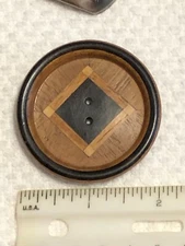 7370 - Beautiful Extra Large Marquetry Wood Working Method, 2-1/8" - See details