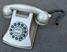 Metropolis Vintage Style Desk Phone Push Button Retro Unique Silver Conair HO