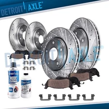 Front & Rear Drilled Brake Rotors + Brake Pads for 2006-2011 Honda Ridgeline