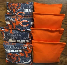 Chicago Bears Printed Cornhole  bags handmade! set of 8 bags ACA Standard