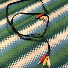 Black Audio Visual Cord For A DVD Player