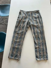 Supreme Work Pant (SS19) Blue Plaid Pants Size 34 New without tags/packaging