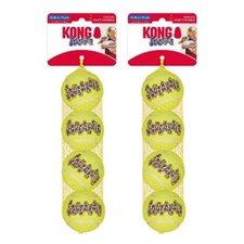 KONG 2 Pack/4ct Each SqueakAir Tennis Ball Dog Toy - Yellow