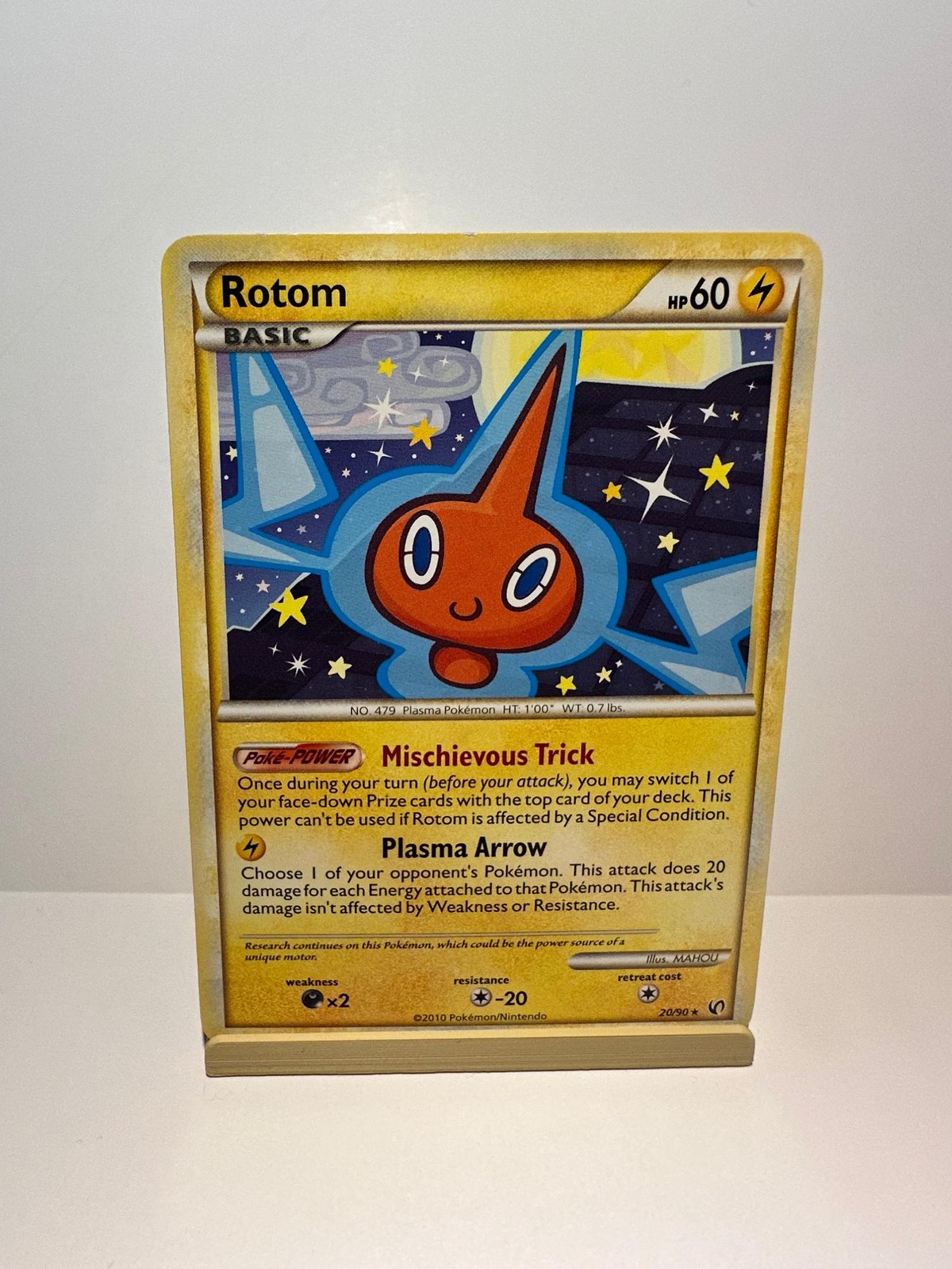 Rotom 20/90 Rare HGSS Undaunted Pokemon Lightly Played