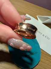 Tiffany & Co. 750 Rose Gold 6mm Band Ring Size M Signed No Stone