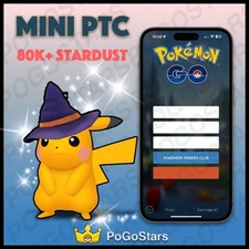 Pokémon PTC Go - Shiny Pikachu Witch Hat - 80K Stardust✨Read Description✨