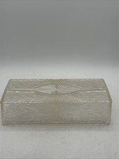 Vintage Cerlebrity Lucite Starburst Tissue Box Clear Cut MCM Acrylic Holder