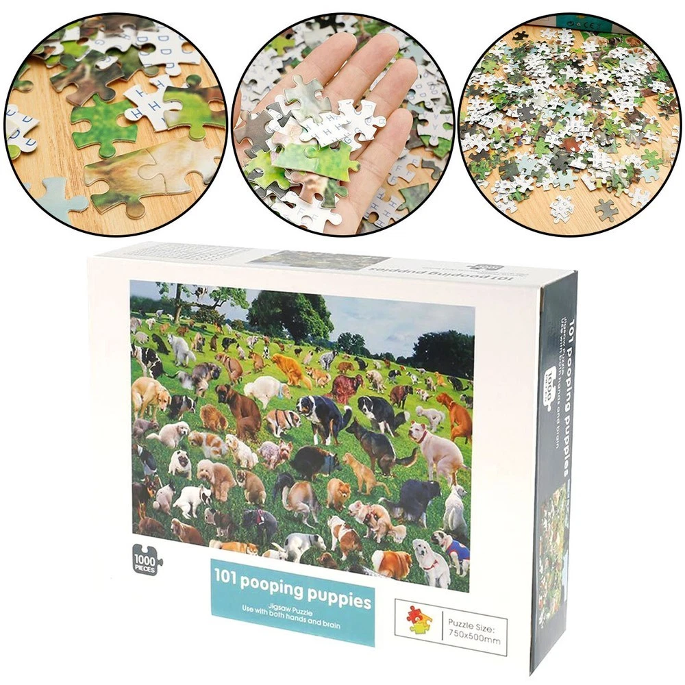 101 Pooping Puppies Dogs Pooping Jigsaw Puzzle 1000 Pieces Adult Kids Toy Gifts