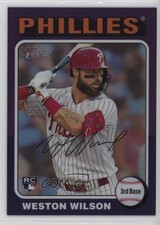 2024 Heritage High Number Hot Box Chrome Purple Refractor Weston Wilson 14dq