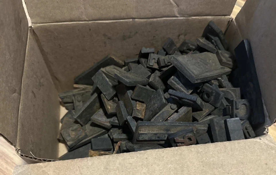 Lote de sellos en bloque de impresión tipográfica de publicidad vintage de 7 libras más Foto 3 de 4