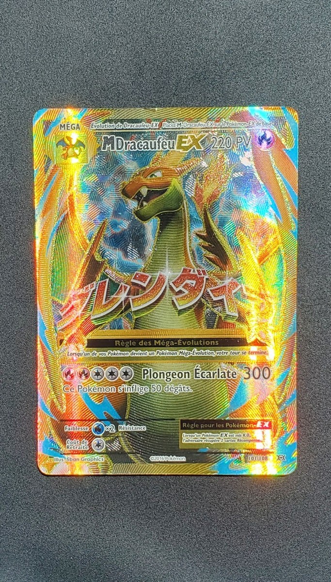 Carte Pokémon Méga Dracaufeu 101/108 Full-Art - XY Evolutions - FR