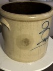 Stoneware crock with cobalt blue '2' decoration by Red Wing Pottery — photo 9