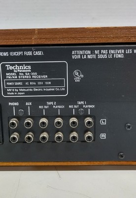 Technics by Panasonic SA-300 35W Per Channel 8Ω AM/FM Vintage