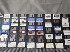 Mixed Lot Of 32 Vintage Used Diskettes / Floppy Disks 3.5
