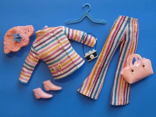 Vintage Barbie-Clone 'Out & About' Striped Pants Outfit + Hong Kong Accessories