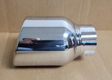 5 X 8 Stainless Rolled Angle Exhaust Tip - Welded Neck - Sra508