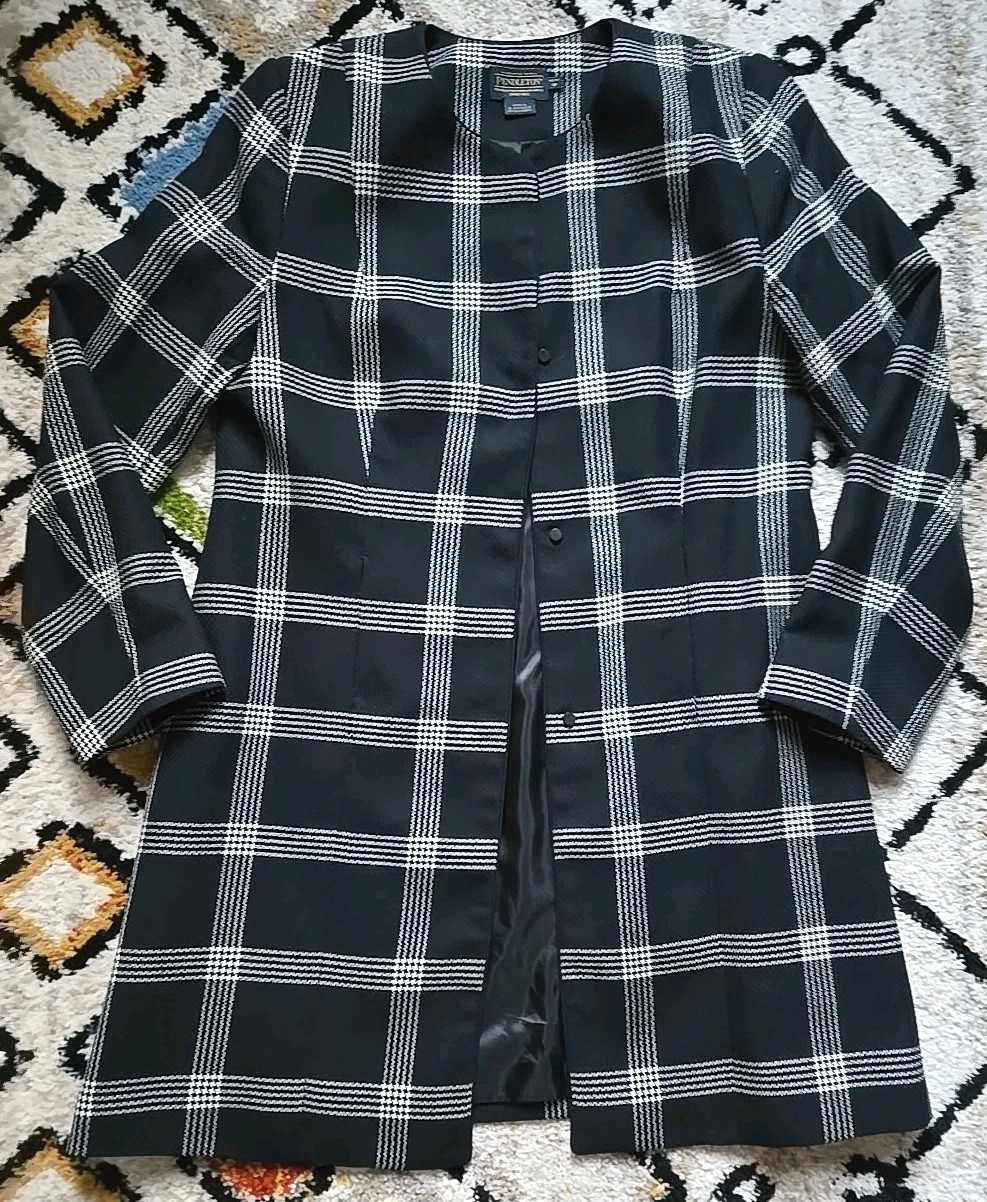 Pendleton Window Pane/Plaid Virgin Wool Suit Jack… - image 1