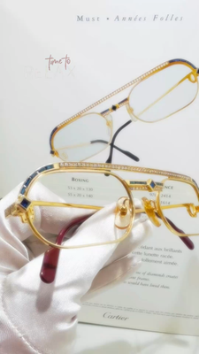 Cartier Must Aneé Folles sunglasses precious in golden diamonds