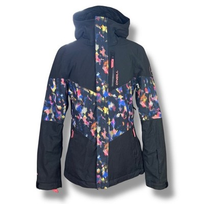 O'Neill Women's Snowboard Ski Jacket Black Multicolor Thinsulate Size Medium