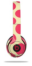 Skin Wrap for Beats Solo Wireless 2 3 4 Kearas Polka Dots Pink Cream SKIN ONLY