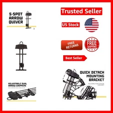 Efficient 5-Spot Archery Quiver - Quick Detach Mount & Stealth Features