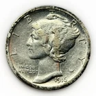 1916 S Mercury Dime XF Details Better Date Early Silver Winged Liberty 10C EF
