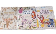 Coloring Books Lot 3-Various for Adult/Kids, Mindful Coloring
