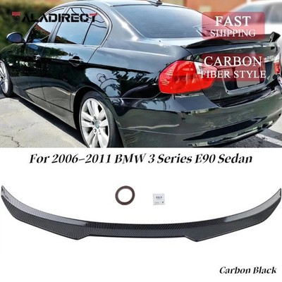 For 06-11 BMW E90 3 Series 328I 335I PSM HighKick Trunk Spoiler Carbon Black ABS