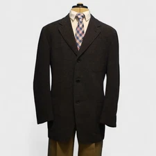 Canali Proposta Sport Coat 42R Charcoal Gray Angora Wool Cashgora Whipcord Italy